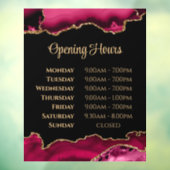 Venster Magenta Gold Agate opening uren Raamsticker (Vel 3)