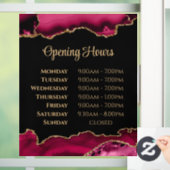 Venster Magenta Gold Agate opening uren Raamsticker (Huis)