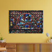 Venster met de Goede Samaritaan Canvas Afdruk (Insitu (Woonkamer))