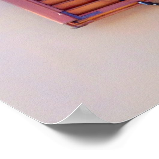 Venster met Houten Shutters Poster (Hoek)