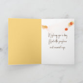 Venster met Oranje Daisy denken aan je Kaart (Binnen)