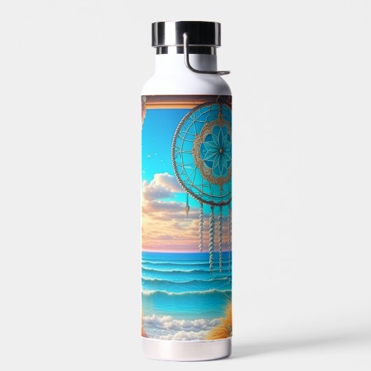 Venster met Suncatcher met uitzicht op de oceaan Waterfles (Links)