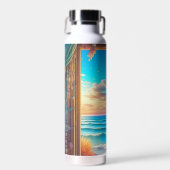 Venster met Suncatcher met uitzicht op de oceaan Waterfles (Voorkant)