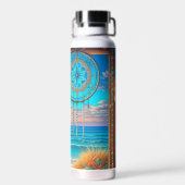 Venster met Suncatcher met uitzicht op de oceaan Waterfles (Achterkant)