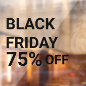 Venster Moderne winkel Zwart venster op vrijdag Ve Raamsticker (Vel 2)