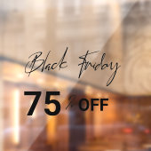 Venster Moderne winkel Zwart venster op vrijdag Ve Raamsticker (Vel 2)