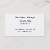 Venster Modes Moderne Visitekaartjes (Achterkant)