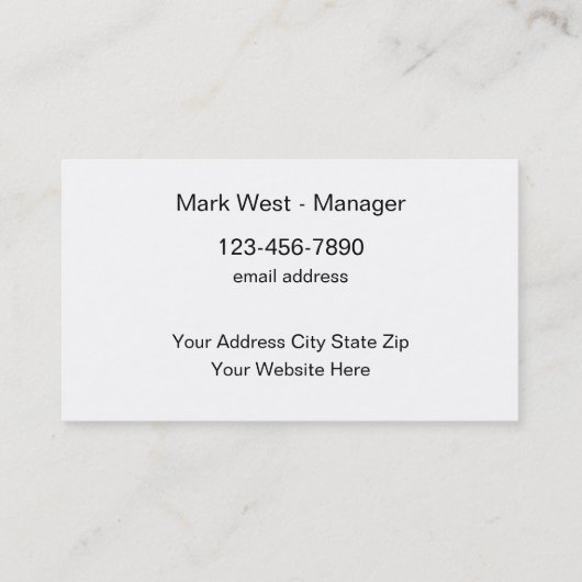 Venster Modes Moderne Visitekaartjes (Achterkant)