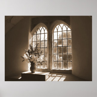 Venster Morning Light Church Poster