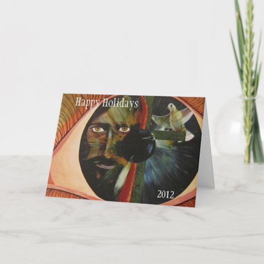 Venster naar de sol feestdagen kaart (Voorkant)