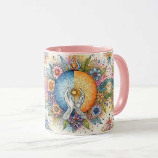 Venster naar de sol mok (Voorkant rechts)