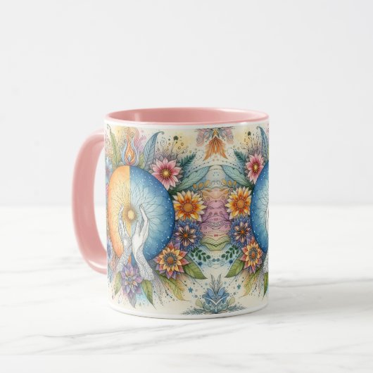 Venster naar de sol mok (Voorkant links)