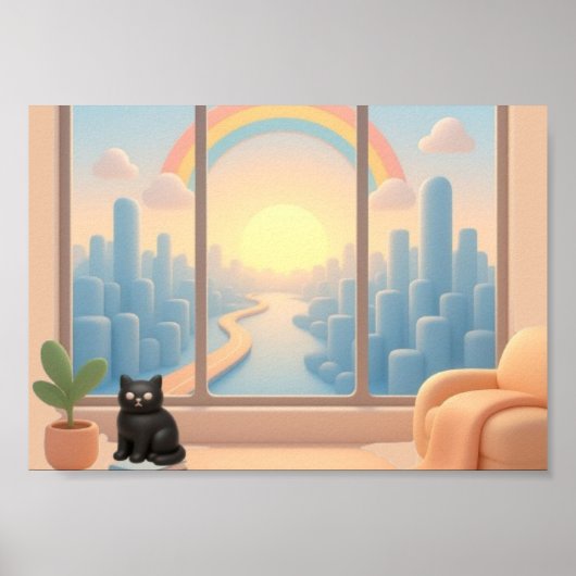 Venster naar een droomwereld poster (Voorkant)