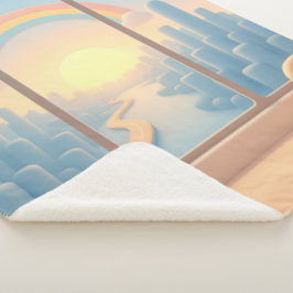 Venster naar een droomwereld sherpa deken