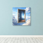 Venster naar nergens canvas afdruk (Insitu (Houten vloer))