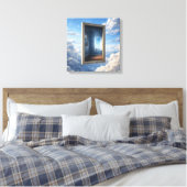 Venster naar nergens canvas afdruk (Insitu (Slaapkamer))
