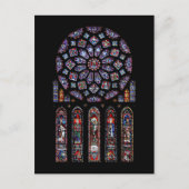 Venster Noord-Roos van de Kathedraal van Notre Dam Briefkaart (Voorkant)