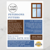 Venster Ontwerp, Venster & Deuren Fitter Company Flyer (Voorkant)