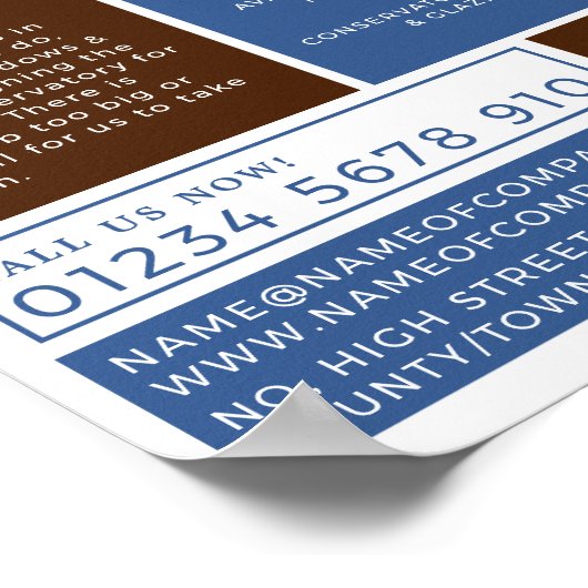 Venster Ontwerp, Venster & Deuren Fitter Company Poster (Hoek)