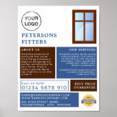 Venster Ontwerp, Venster & Deuren Fitter Company Poster (Voorkant)