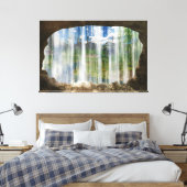 Venster op Cwm Canvas Print (Insitu (Slaapkamer))