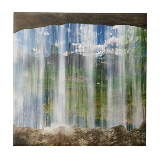 Venster op de Cwm Decorative Tegel / Trivet Tegeltje (Voorkant)