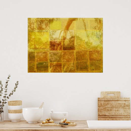 Venster Patchwork Poster (Keuken)