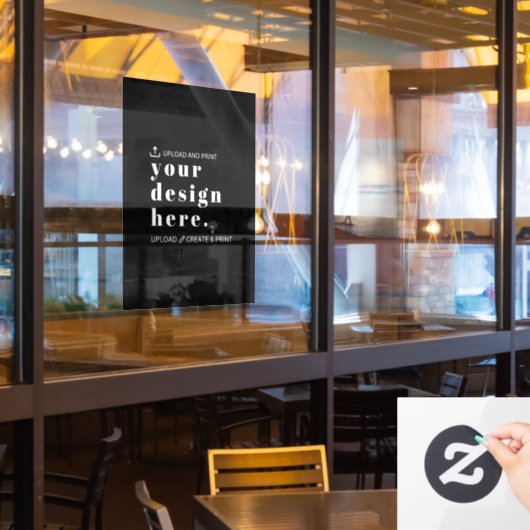 Venster Plakken Uw Ontwerp Upload 18 "x 24" Sign Raamsticker (Restaurant Raam)