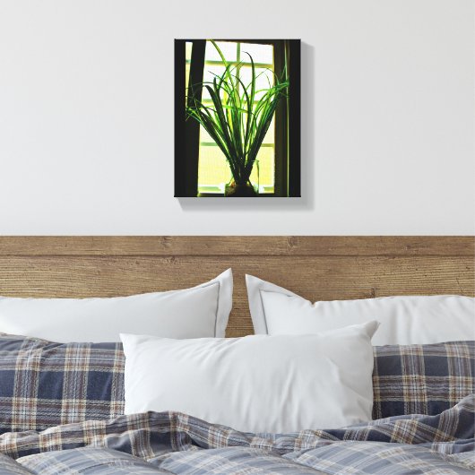 Venster Plant Canvas Afdruk (Insitu (Slaapkamer))