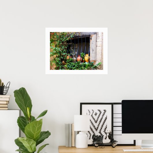 Venster Punten II Poster (Thuiskantoor)