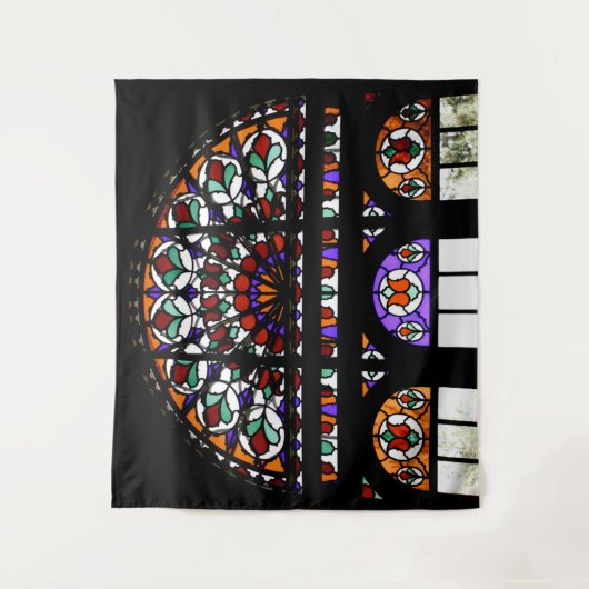 Venster regenboogGlas in lood Wandkleed (Voorkant)