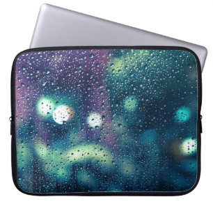 Venster regendruppels, effect laptop sleeve