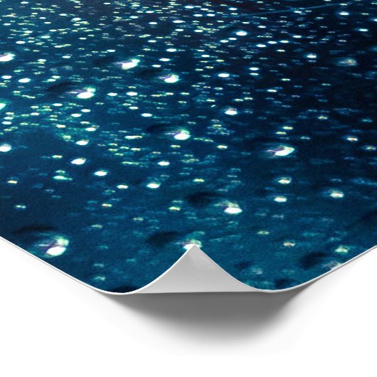 Venster  regendruppels, effect poster (Hoek)