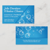 Venster reinigen Blauw waterbad Visitekaartje (Voorkant / Achterkant)