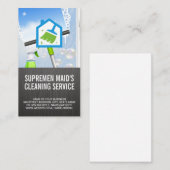 Venster reinigen | Broom Home Logo Visitekaartje (Voorkant / Achterkant)