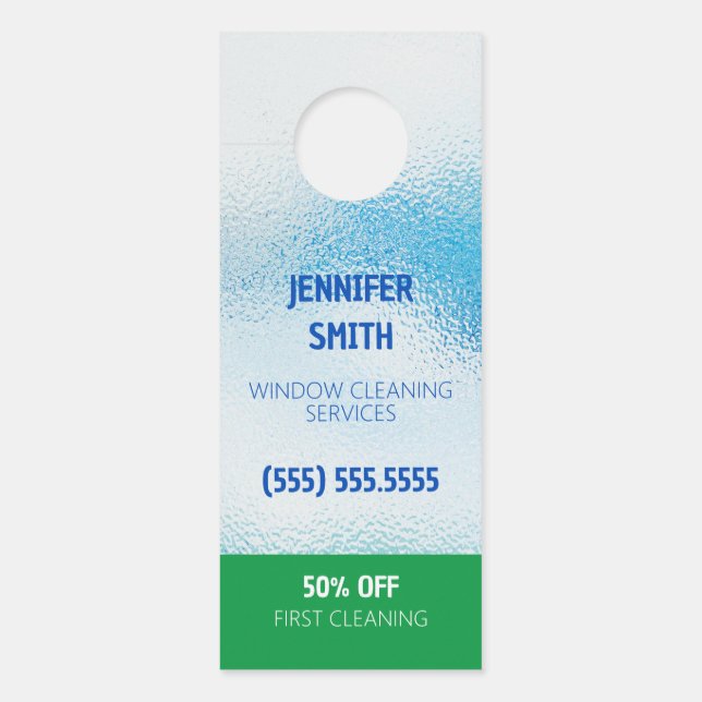 Venster reinigen deurhanger (Voorkant)