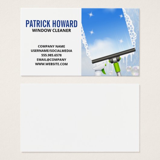 Venster reinigen | Eekhoorn | Zeep Sud Visitekaartje (Voorkant /achterkant)