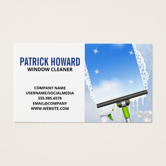 Venster reinigen | Eekhoorn | Zeep Sud Visitekaartje (Voorkant)