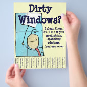 Venster reinigen flyer (Hand)