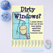 Venster reinigen flyer (Enkel)