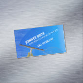 Venster reinigen magnetisch visitekaartje (Voorbeeld)