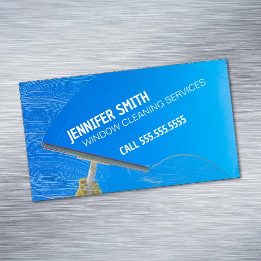 Venster reinigen magnetisch visitekaartje