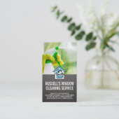 Venster reinigen | Reinigingsnevel | Maïde Logo Visitekaartje (Staand voorkant)