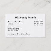 Venster reinigen visitekaartje (Achterkant)