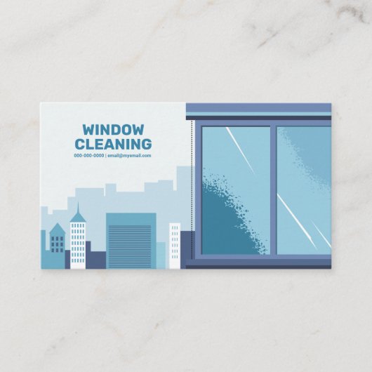 Venster reinigen visitekaartje (Voorkant)