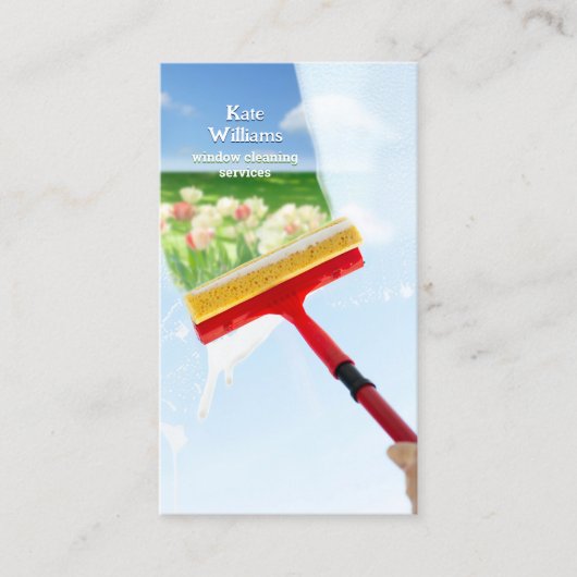 Venster reinigen visitekaartje (Voorkant)