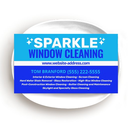 Venster reinigen visitekaartje