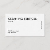 Venster reinigen visitekaartje (Achterkant)