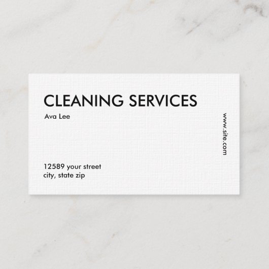 Venster reinigen visitekaartje (Achterkant)