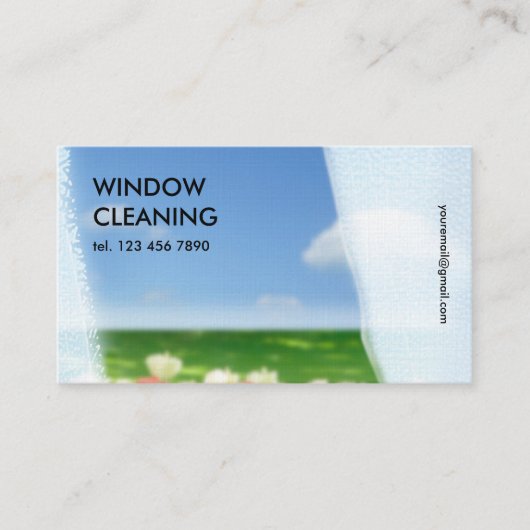 Venster reinigen visitekaartje (Voorkant)
